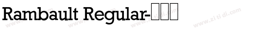 Rambault Regular字体转换